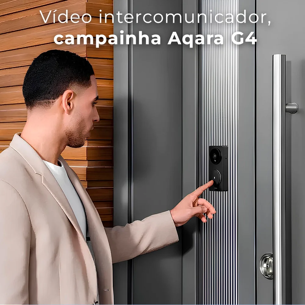 Imagem 3 de 5 do produto Campainha Vídeo Aqara G4 Alexa Google Assistente Preta