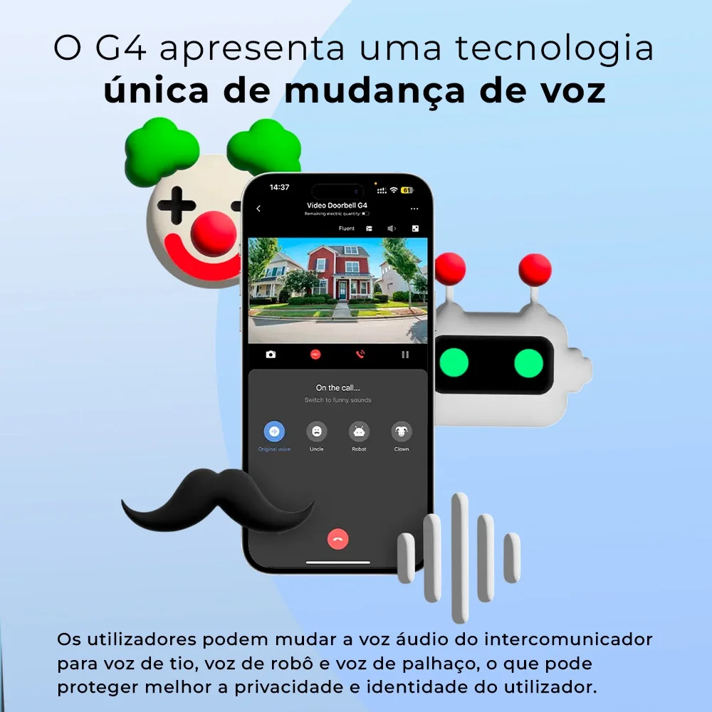 Imagem 5 de 5 do produto Campainha Vídeo Aqara G4 Alexa Google Assistente Preta