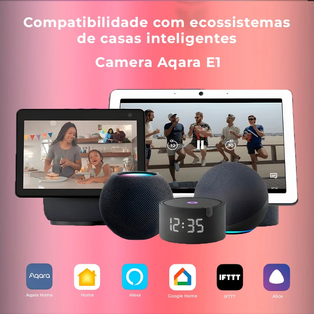 Câmera Segurança Ip Aqara E1 Alexa E Google Home Branca Câmera Segurança Ip Aqara E1 Alexa E Google Home Branca