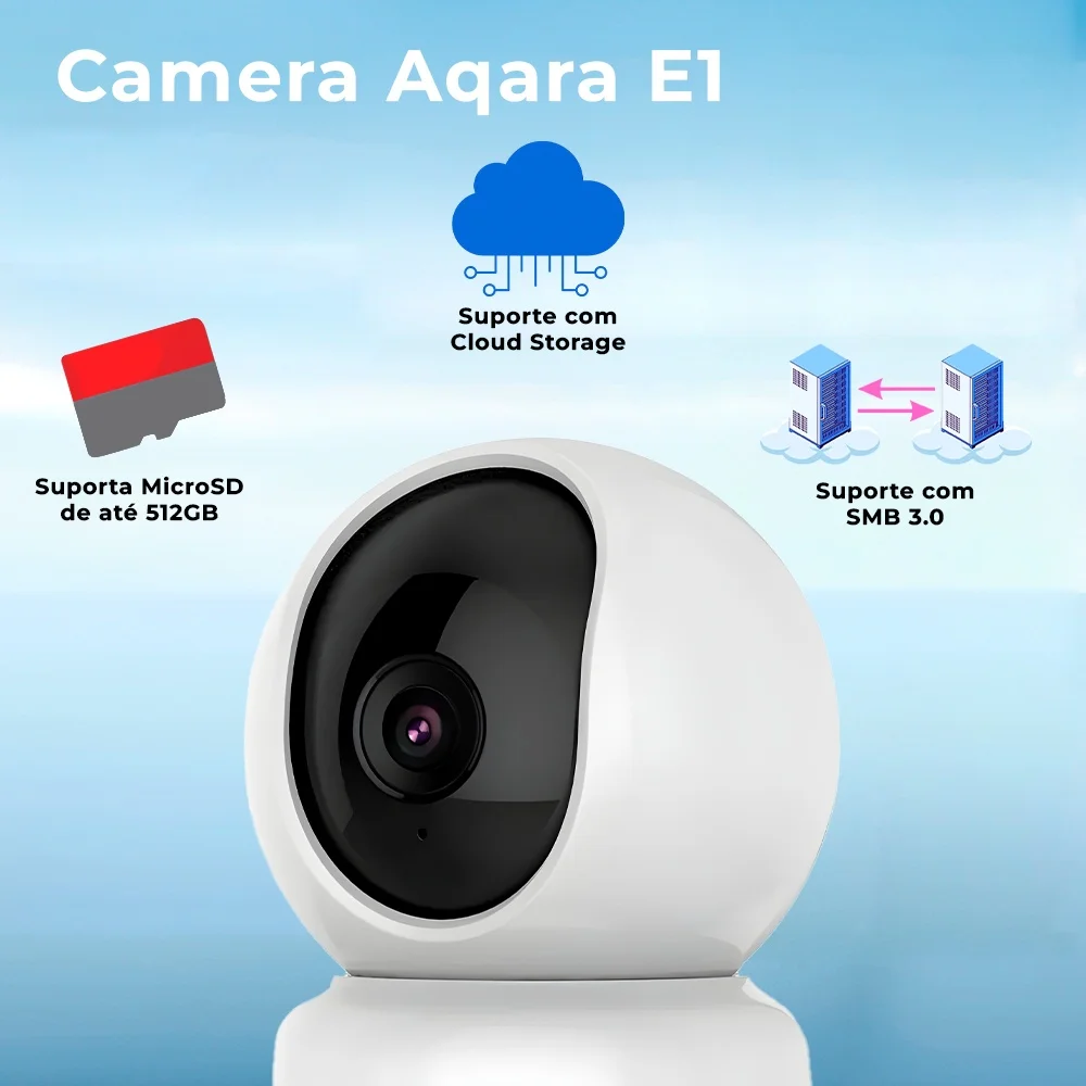 Câmera Segurança Ip Aqara E1 Alexa E Google Home Branca Câmera Segurança Ip Aqara E1 Alexa E Google Home Branca