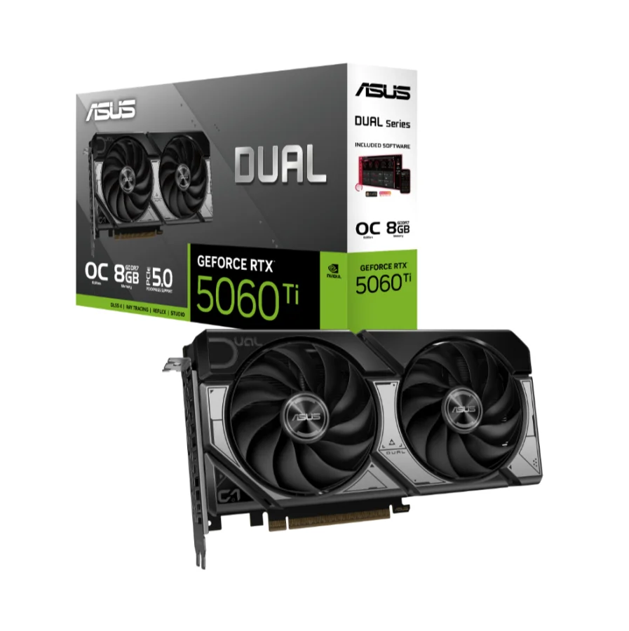 Gpu Asus RTX 5060 Ti 8GB Dual Oc, Gddr7, 128-bits, 3x Dp / 1x HDMI - Dual-RTX5060ti-o8g