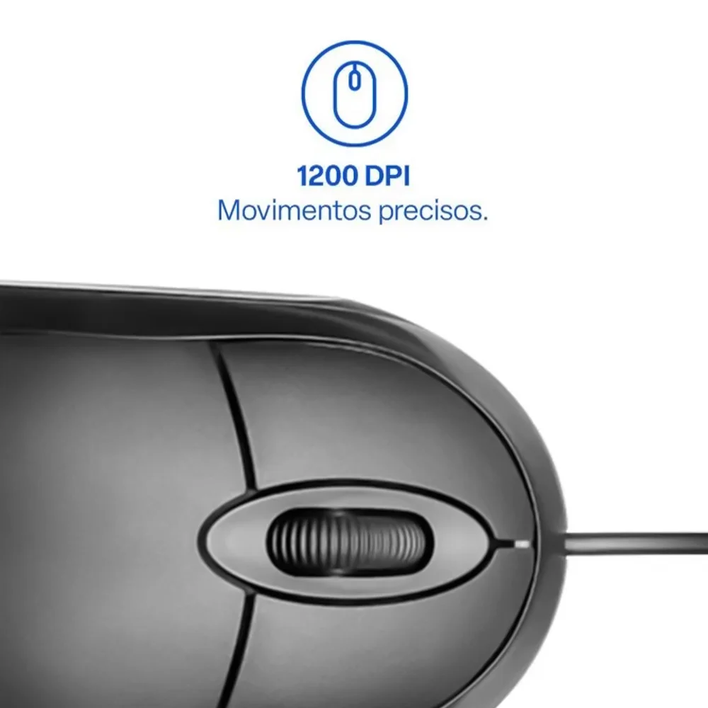 Imagem 2 de 5 do produto Mouse Multilaser Com Fio 1200 Dpi Usb - Mo300
