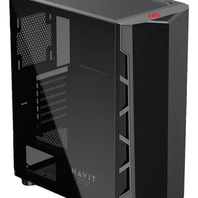 Gabinete Gamer Vidro Temperado Havit Cf928 Preto.