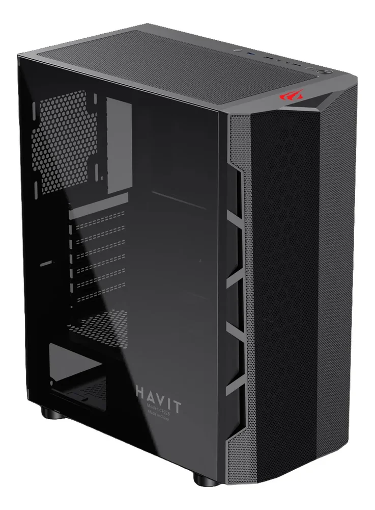 Gabinete Gamer Vidro Temperado Havit Cf928 Preto.