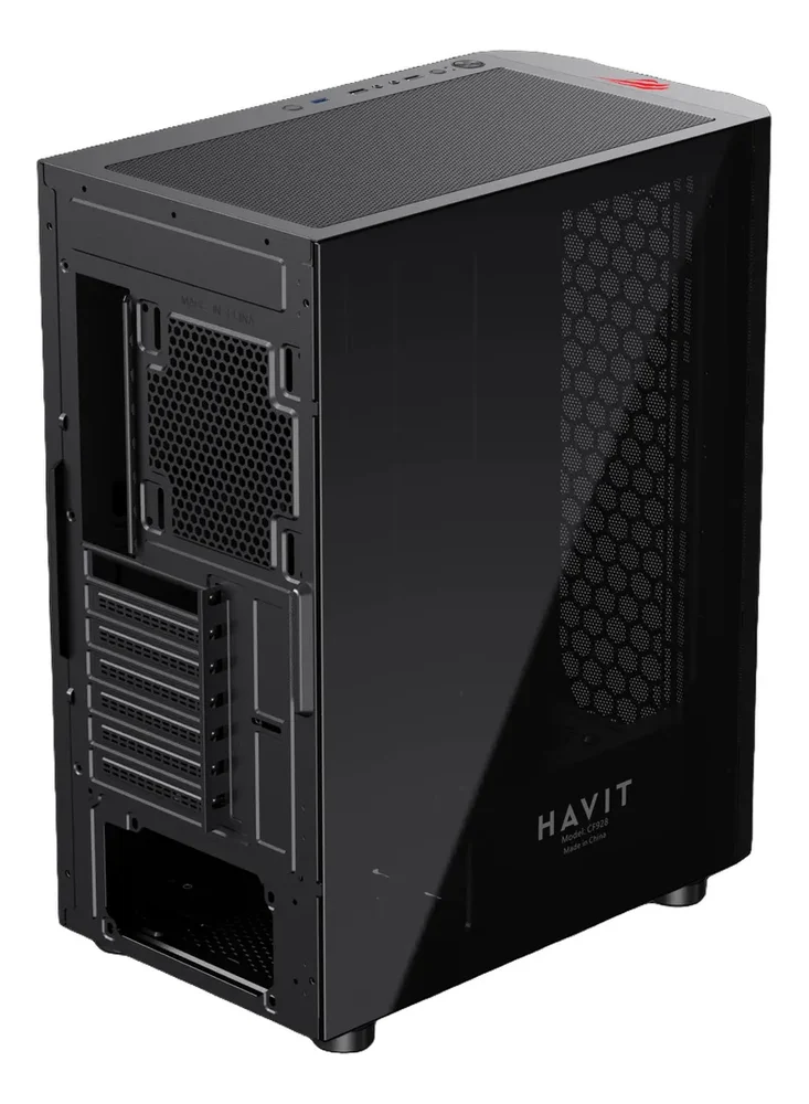 Imagem 4 de 5 do produto Gabinete Gamer Vidro Temperado Havit Cf928 Preto.