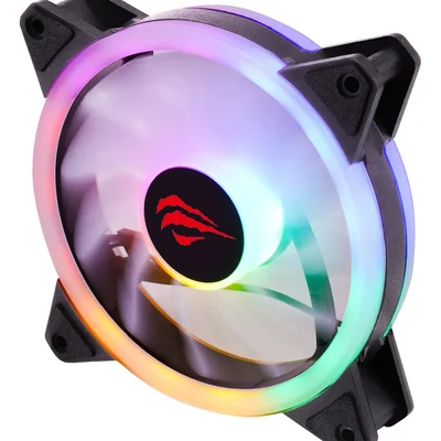 Fan 120mm RGB Para Gabinete 12V Molex 4 pinos  - Havit - F2089.