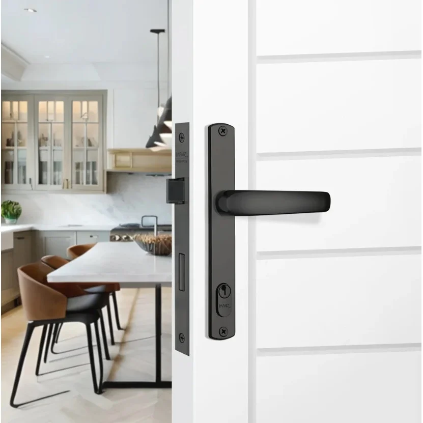 Imagem 4 de 4 do produto Fechadura Externa Perfil Estreito 323z E22 Mz820 Espelho Preto Fosco 22mm C400/50 Papaiz