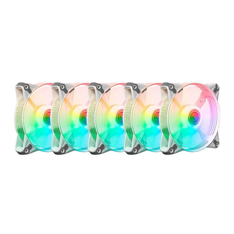 Kit 5 Fans Tgt Humber ARGB Com Controladora 120mm Branco - Tgt-hr5-wh01 7