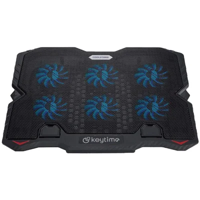 Suporte Para Notebook Coolstand 6 Keytime Preto Com 6 Fans Kyt00022