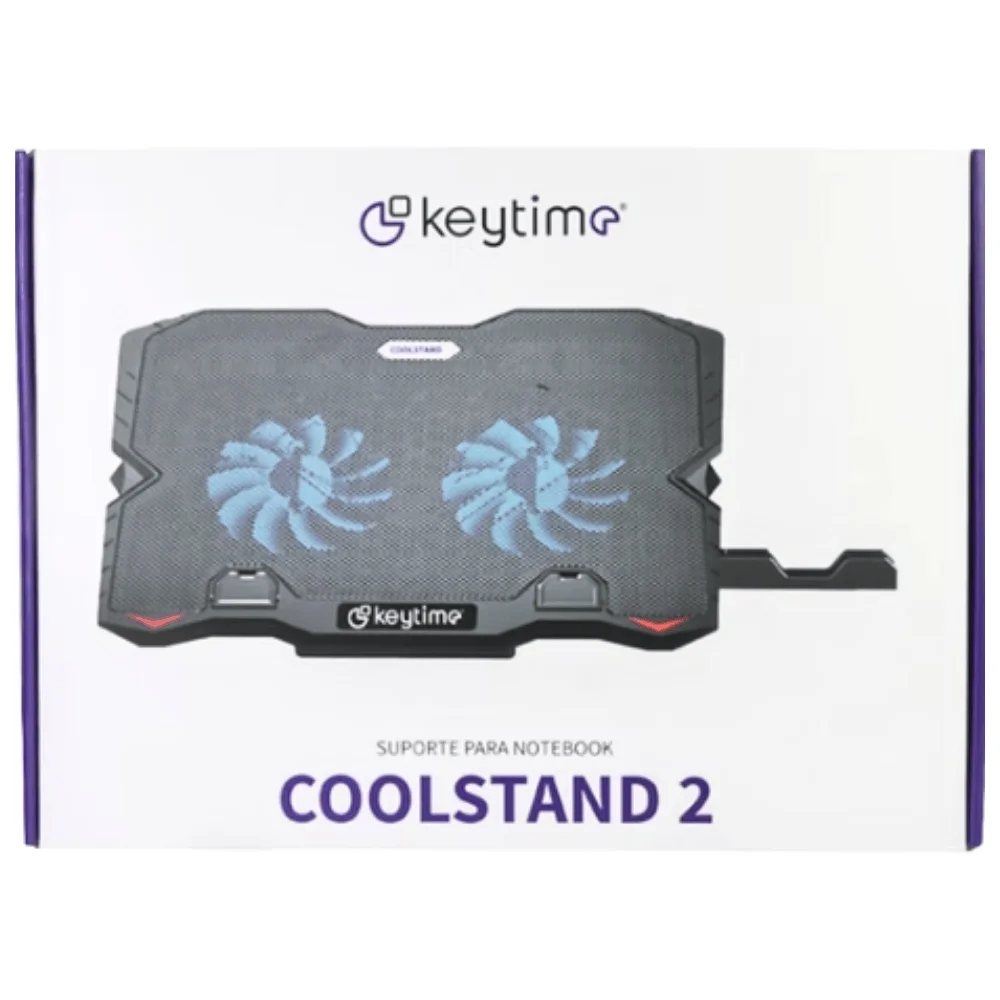 Imagem 4 de 4 do produto Suporte Para Notebook Keytime Coolstand 2 Ajustável C/ 2 Fans Preto - Kyt00020