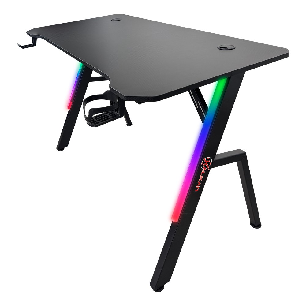 Mesa Gamer Kalkan Illumi RGB Preto Klk00030
