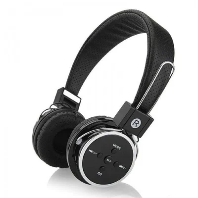 Fone De Ouvido Bluetooth Sem Fio Preto Entrada Cartão De Memoria, Radio Fm, Equalizador Integrado.