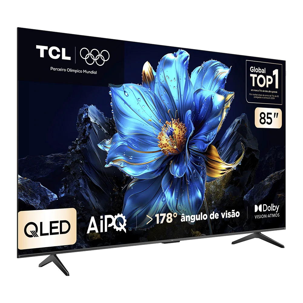 Smart TV TCL 85 Polegadas QLED 4K P7K WiFi Bluetooth Google TV HDR10+ Dolby Atmos Dolby Vision 85P7K - view 7
