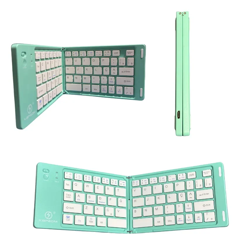 Kapbom Mini Teclado Dobrável Portátil Sem Fio Bluetooth.
