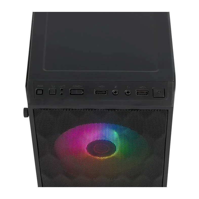 Imagem 3 de 5 do produto Gabinete Gamer Tgt Jester V2 2 Fans S/fonte Rainbow Mini-tower Preto - Tgt-jsrv2-bkgf02