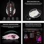 Mouse Gamer RGB, 3200 Dpi, 6 Botões Programáveis, Base Metálica, Design Ergonômico, Iluminação LED, Preto