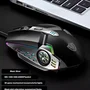 Mouse Gamer RGB, 3200 Dpi, 6 Botões Programáveis, Base Metálica, Design Ergonômico, Iluminação LED, Preto