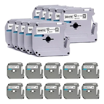 20x Fita Rotulador M231 Mk-231 M-k231 Mk231 M231 Pt-70 Pt-80 Pt-65 Cor Branco