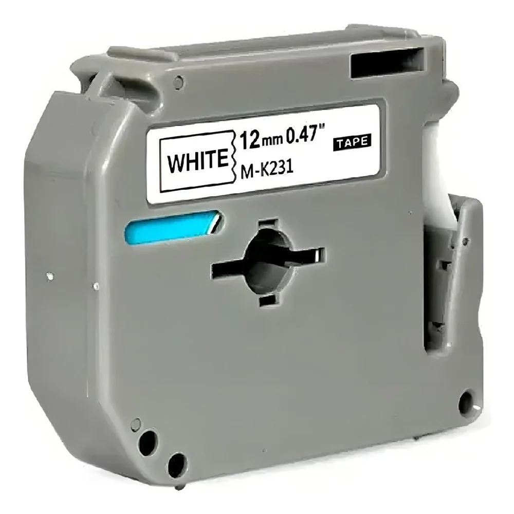 10 Fita Compatível Etiquetador Brother Mk231 12mm Pt80-70-90 Cor Branco