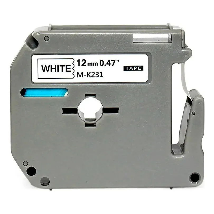10 Fita Compatível Etiquetador Brother Mk231 12mm Pt80-70-90 Cor Branco