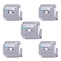 Kit Com 5 Fitas Brancas Rotulador Brother Compatível Mk231 M231 Mk 231