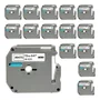 15x Fita Compatível Com Brother Mk231 T Branca 12mm Pt 80 70 Cor Branco