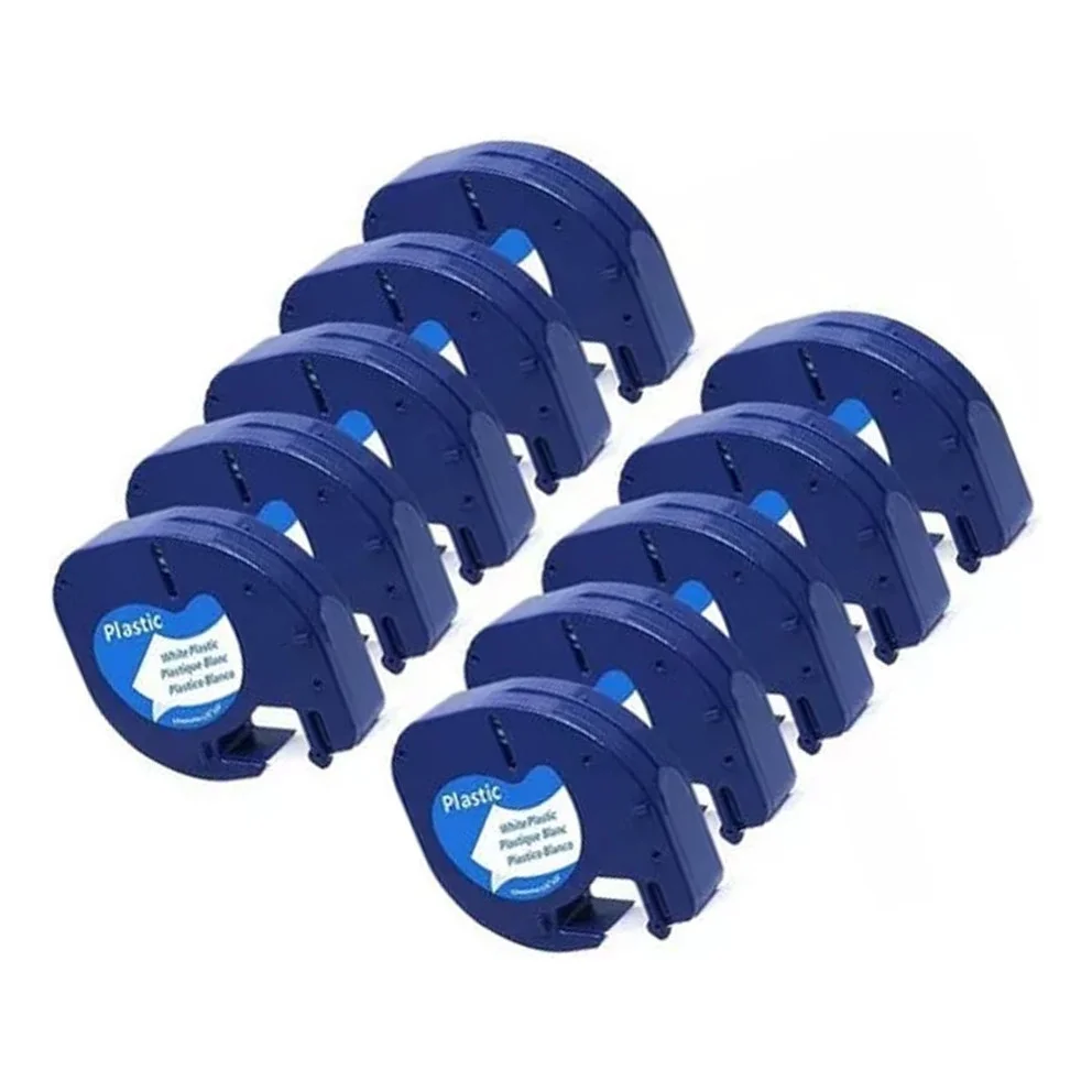 Imagem 4 de 4 do produto 10x Fitas 91201 Compatível Com Dymo Letratag Plastica Branca Cor Branco