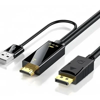 Cabo Adaptador HDMI 2.0 Para Displayport 1,8m 144hz P/ Dell