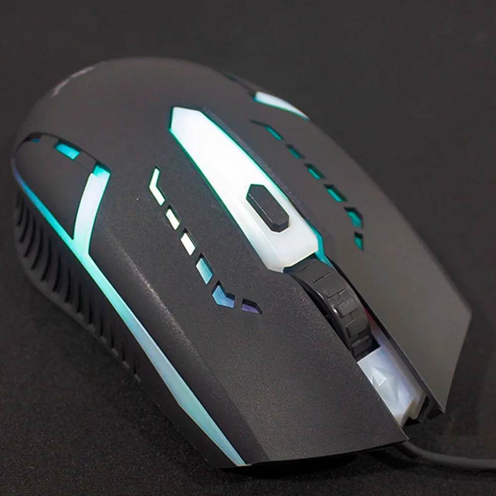 Imagem 3 de 5 do produto Mouse Gamer LED RGB 3200 Dpi Ergonômico Usb Weibo M 39 Luzes Com Fio Jogador PC E Notebook