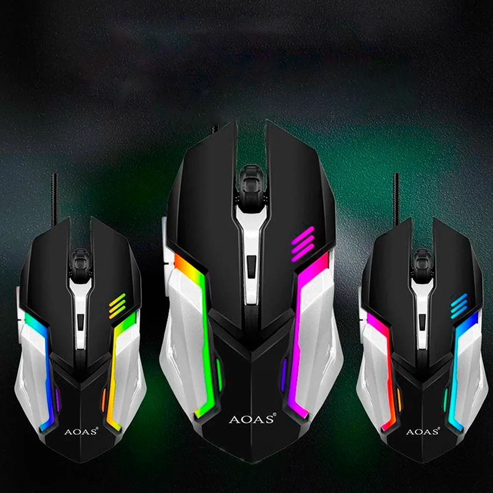 Imagem 3 de 5 do produto Mouse Gamer Usb 1,4m LED RGB Botões 3200dpi
