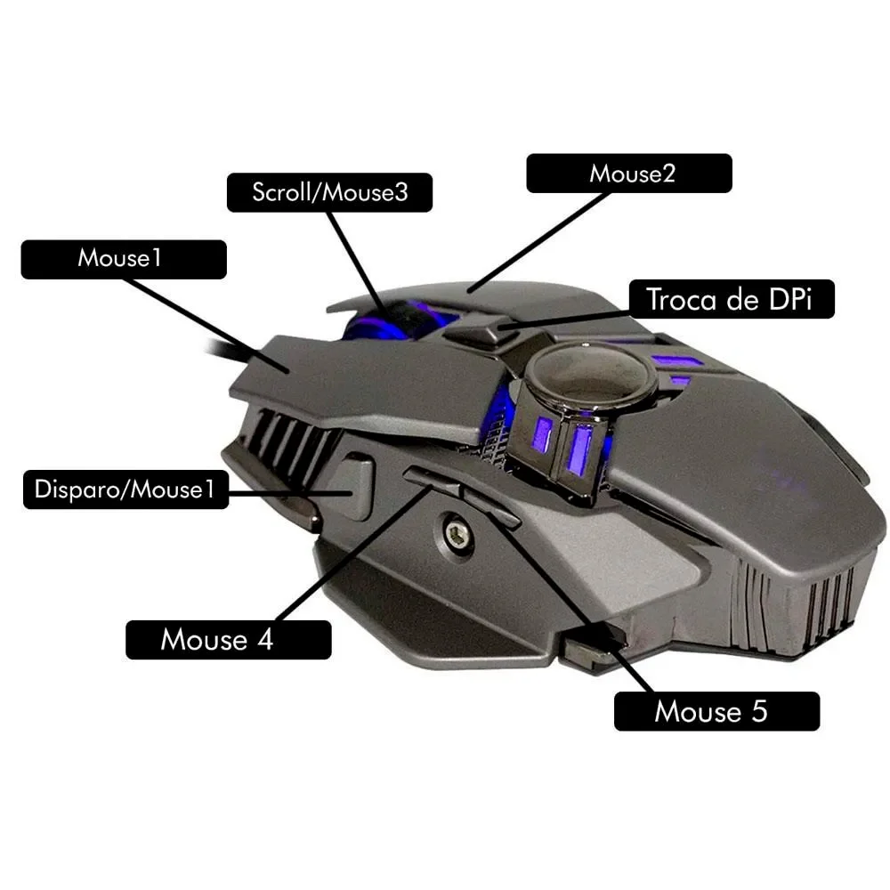 Imagem 3 de 5 do produto Mouse Gamer Fy Warrior - Fy-701