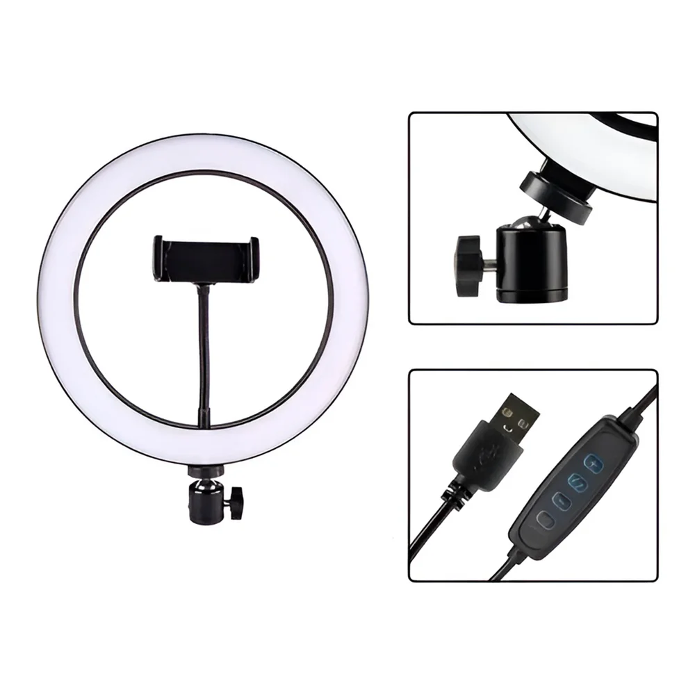 Imagem 4 de 5 do produto Luz LED Ring Light 10 " Com Suporte Sem Tripé