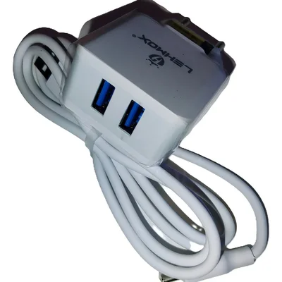 Carregador 2 Usb + Cabo Lightning 1,2m Le-485 Lehmox