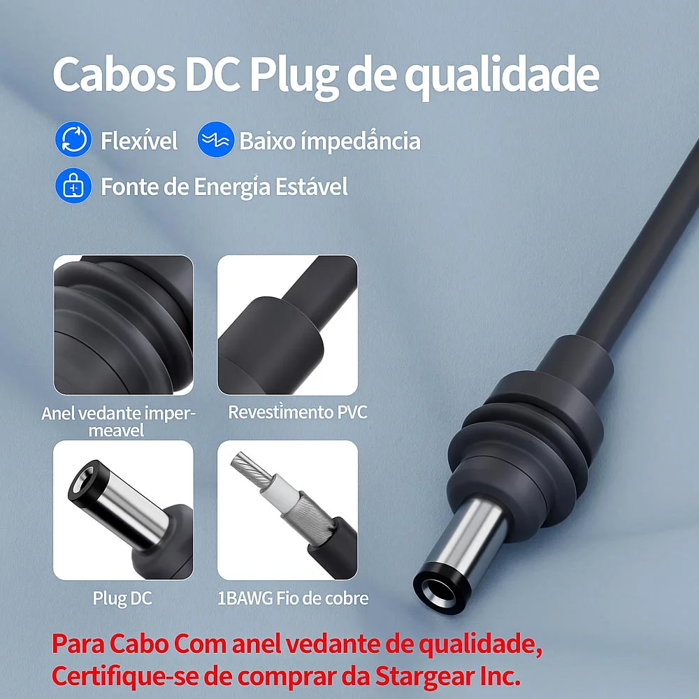 Imagem 5 de 5 do produto Cabo Energia Starlink Mini 12v Veicular Acendedor 3 Metros