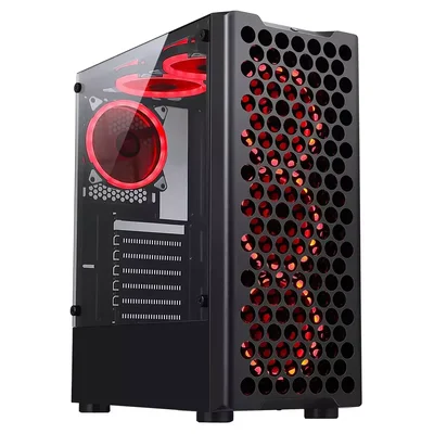 Gabinete Risemode X5 Glass RGB Preto.