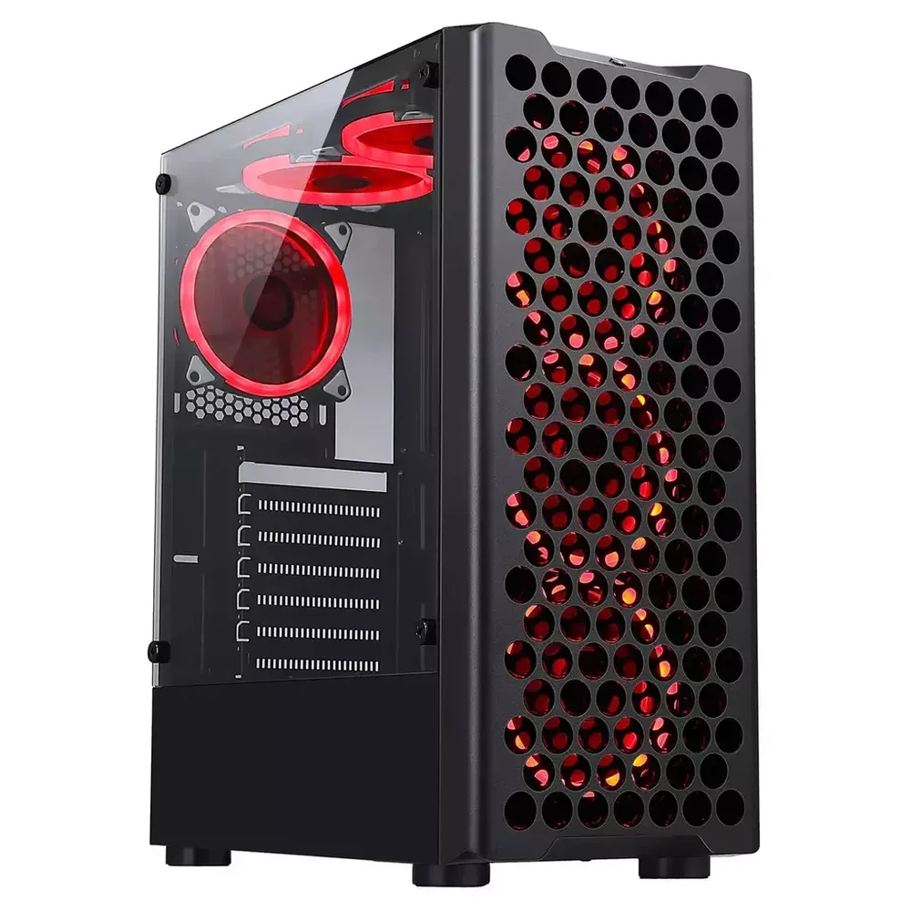 Gabinete Risemode X5 Glass RGB Preto.