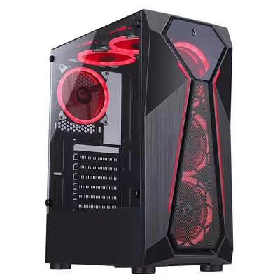 Gabinete Gamer Rise Mode X4 Glass Black S/ Fans - Rm-x4-04-fb.