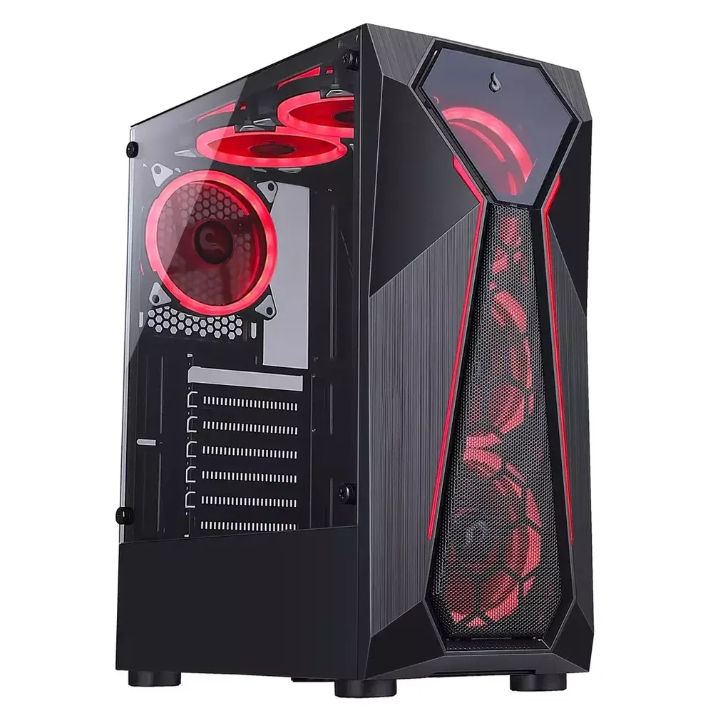 Gabinete Gamer Rise Mode X4 Glass Black S/ Fans - Rm-x4-04-fb.