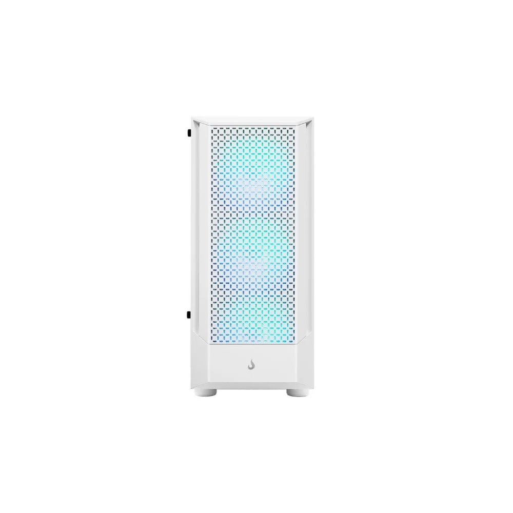Imagem 2 de 5 do produto Gabinete Gamer Rise Mode Wave Mid Tower Vidro Temperado USB 3.0 C/ 3x Fans ARGB Branco - RM-WA-BW-ARGB