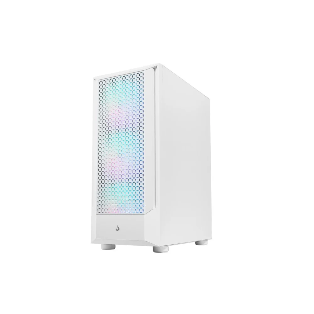 Imagem 5 de 5 do produto Gabinete Gamer Rise Mode Wave Mid Tower Vidro Temperado USB 3.0 C/ 3x Fans ARGB Branco - RM-WA-BW-ARGB