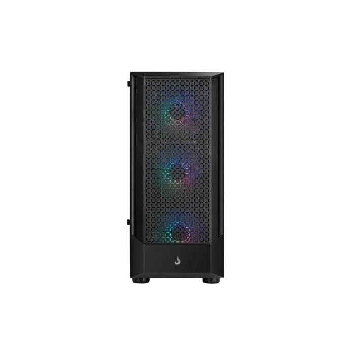 Imagem 5 de 5 do produto Gabinete Gamer Rise Mode Wave Black, Mid Tower, Lateral em Vidro Fumê, ARGB, ATX, 3 Cooler Fan ARGB, Preto - RM-WA-FB-ARGB