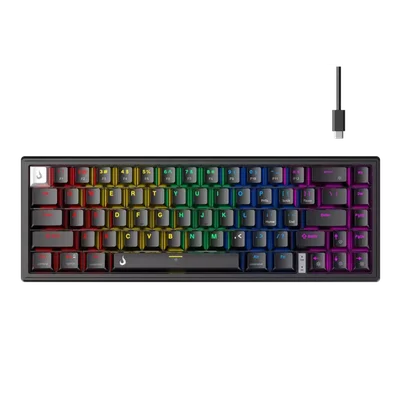 Teclado Mecanico Rise Mode Gm1 Pro Black RGB Switch Outemu Brown - Rm-tcm-gm1p-bbro.
