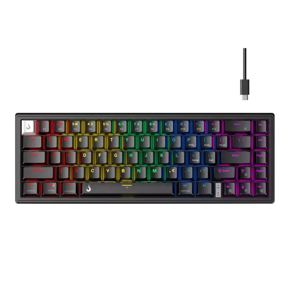 Teclado Mecanico Rise Mode Gm1 Pro Black RGB Switch Outemu Brown - Rm-tcm-gm1p-bbro. Teclado Mecanico Rise Mode Gm1 Pro Black RGB Switch Outemu Brown - Rm-tcm-gm1p-bbro.