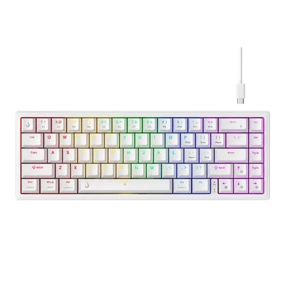 Teclado Mecanico Rise Mode Gm1 Pro White RGB Switch Outemu Blue - Rm-tcm-gm1p-wblue.