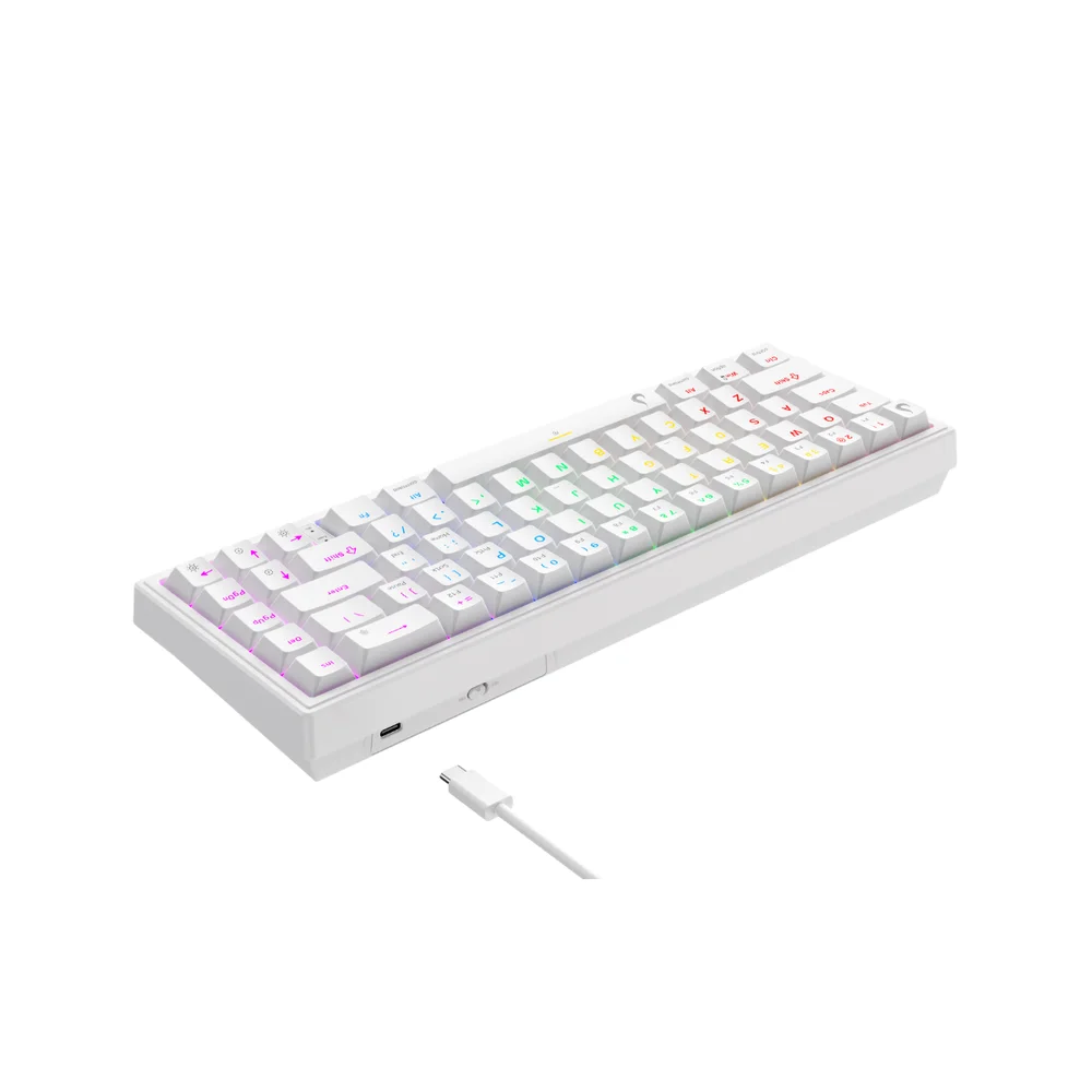 Imagem 2 de 5 do produto Teclado Mecanico Rise Mode Gm1 Pro White RGB Switch Outemu Blue - Rm-tcm-gm1p-wblue.