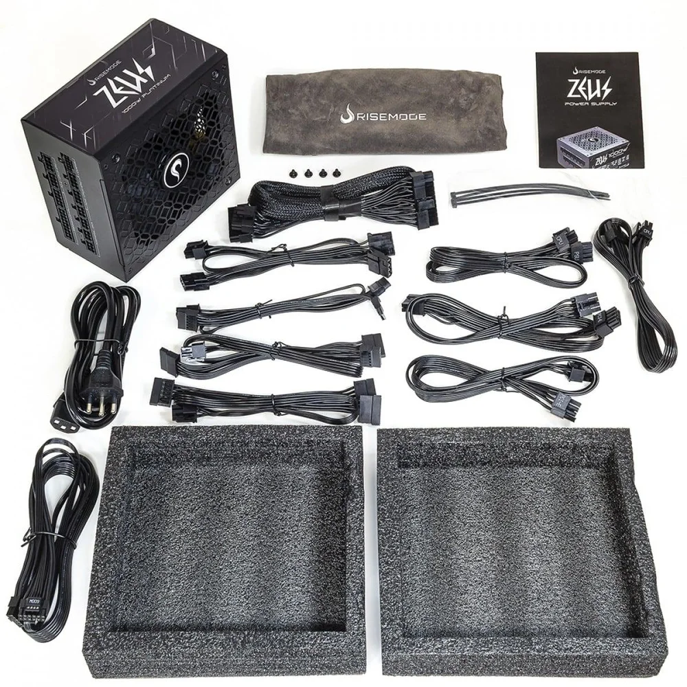 Imagem 4 de 5 do produto Fonte Gamer Rise Mode Zeus 1000w Ctr Platinum Full Modular Preto - Rm-psu-01-pa-1000.