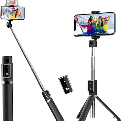 Tripé De Selfie Bastão Extensível Com Controle Remoto Sem Fio Removível