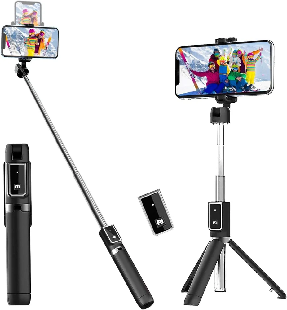Tripé De Selfie Bastão Extensível Com Controle Remoto Sem Fio Removível