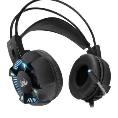 Fone de Ouvido Gamer Super Bass Over-ear Luz Led Knup 464