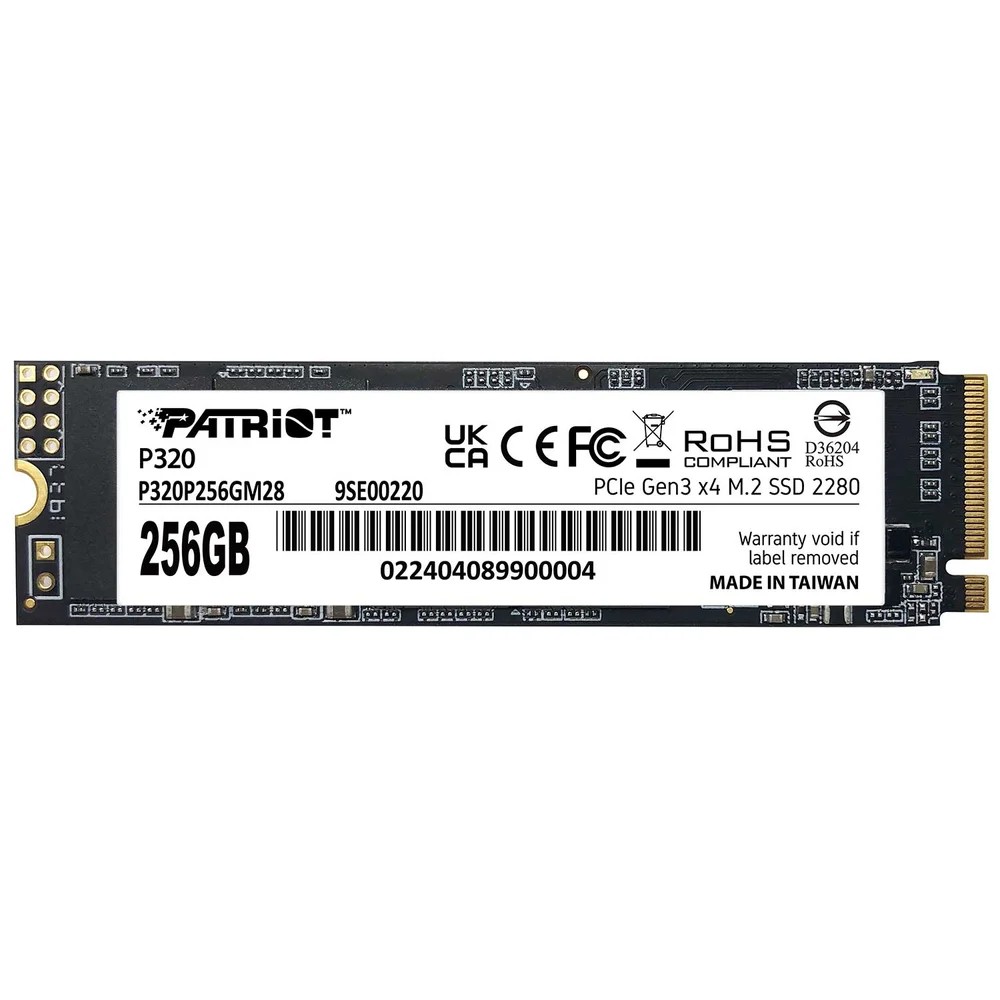 SSD 256gb Patriot P320 M.2 2280 Nvme PCie Gen 3 X4 P320p256gm28